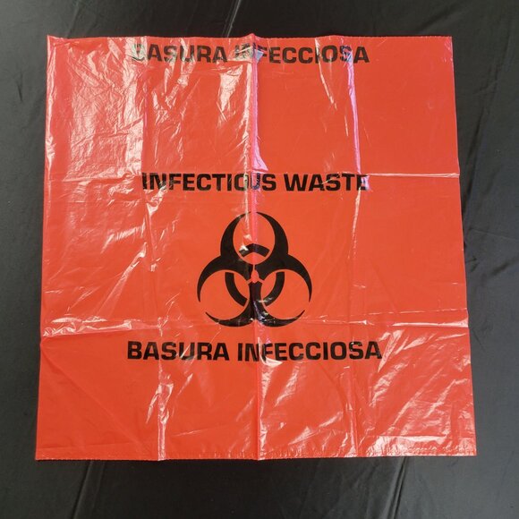 Lot of 30 Biohazard Plastic Bags Red Halloween Cosplay Decorations Zombie - Picture 5 of 10